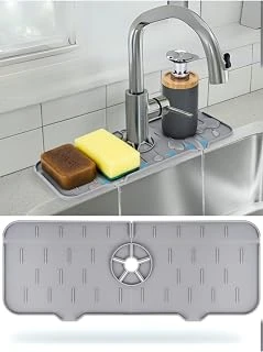 Silikon Musluk Matı – Su Geçirmez Lavabo Kenar Damlatmaz Altlık Düzenleyici Mat ürün görseli 1