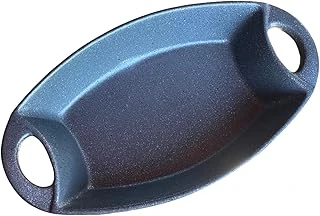 Oval Fırın Kabı Dış Döküm Iç Seramik-Lacivert ürün görseli 1