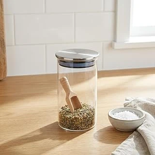 Deconox Metal Kapaklı Cam Kavanoz (300 Ml) - Sızdırmaz Vakumlu Baharatlık Kahve Kuruyemiş Saklama Kabı Mutfak Düzenleyici (6 X 6 X 13,5 Cm) ürün görseli 1