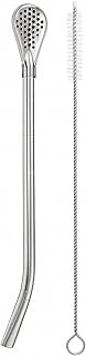 Busstier Süzgeç Uçlu Metal Pipet Seti, Filtreli Kaşık Pipet, Temizleme Fırçası Dahil, Kokteyl Sunum Bitki Çayı Yerba Mate (Bombilla) Için Tekrar Kullanılabilir Şık Tasarım ürün görseli 1