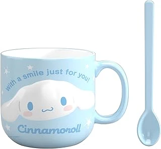 Miniso Sanrio Kabartmalı Seramik Kaşıklı Kupa (450Ml)(Cinnamoroll) ürün görseli 1