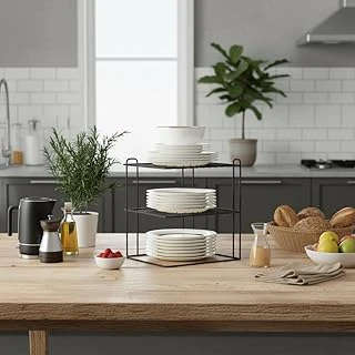 3 Katlı Tabaklık Dolap Içi Düzenleyici Organizer Tezgah Banyo Tabak Bardak Düzenleme ürün görseli 1