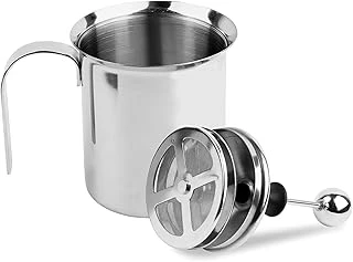 304 Çelik 500 Ml Manuel Presli Kahve Süt Köpürtme Potu Sütlük Pitcher Mt192 ürün görseli 1