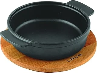 Lava, Pişirme Kabı, Lv Gv 14 K4, Yuvarlak Güveç, Ahşap Altlık, Çap 14 Cm, Dökme Demir, Siyah ürün görseli 1