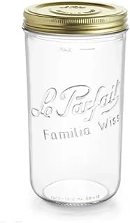Le Parfait Familia Wiss 1,5 L / 1500 Ml Cam Saklama Konserve Kavanozu, Kahve Kuru Gıda İçin, Çift Kapaklı Vakumlu Kapatma Sistemi. ürün görseli 1
