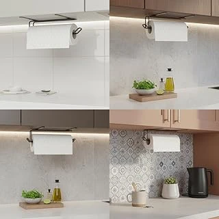 Havluluk Peçetelik Askısı Banyo Mutfak Düzenleyicisi Kağıt Rulo Havlu Askılığı Pratik Siyah Rulo ürün görseli 1
