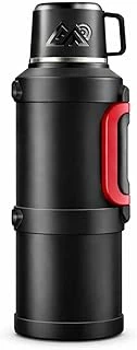 Coofbe Profesyonel 68 Oz Pasianmaz Çelik 2 Litre Kamp Termosu Bardaklı Termos 24 Saat Sıcak 36 Saat Soğuk Taşınabilir Çelik 2Lt Kamp Termosu Siyah ürün görseli 1