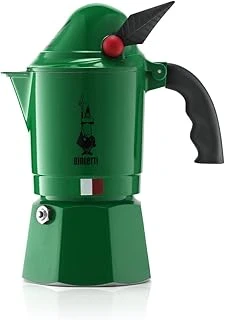 2762 Moka Express Alpina (Dağ Avcıları Korpları) Espresso Pişirici, Alüminyum, Yeşil ürün görseli 1
