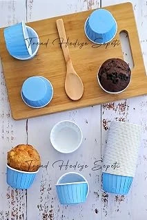 50'Li Pastel Muffin Cupcake Kalıbı Kek Kapsülü, Muffin Kek Kalıbı, Airfryer Uyumlu ürün görseli 1