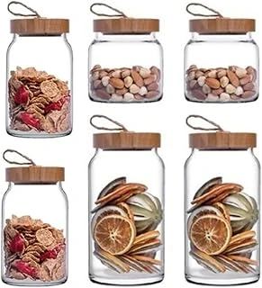 Paşabahçe Woody Bamboo Kapaklı Kavanoz Takımı 6 Adet 12 Parça ürün görseli 1