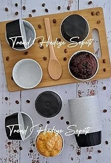 50'Li Büyük Boy Xl Siyah Muffin Kek Kalıbı Cupcake Kapsülü Kek Kapsülü , Airfryer Uyumlu ürün görseli 1