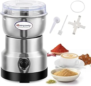 Moongiantgo Mini Baharat Kahve Öğütücü Elektrikli 10S Hızlı Öğütücü Çok İşlevli Parçalama Makinesi Kuru Tahıl Değirmeni Baharat Tohumları Pirinç Çekirdeği Çeşniler Için (Gümüş, 110V) ürün görseli 1