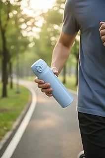 Miniso Klasik Serisi Flip Top Yalıtımlı Termos 450 Ml Çift Katmanlı Çelik Mavi, 2019306410107 ürün görseli 1