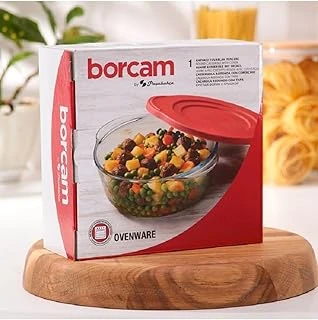 Paşabahçe Kapaklı Yuvarlak Borcam Tencere 1450Cc 59123 ürün görseli 1