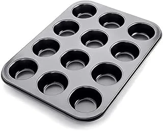 Muffin Kek Kabı Cupcake Fırın Tepsisi – Yapışmaz Metal Hamur, 12 Gözlü Muffin Kabı, Cup Cake Pişirme Tepsisi, Fırın Uyumlu Kek Kalıbı Yüksek Sıcaklığa Dayanıklı ürün görseli 1