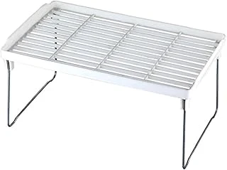 Lirazon Dolap İçi Raf Düzenleyici, Metal Ayaklı, Plastik Mutfak Rafı, Tezgah Üstü Yer Kazandıran Organizer, 14X30Cm ürün görseli 1