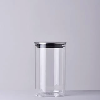 Linens Cam-Metal Kapak 10X10X17 Cm Kavanoz ürün görseli 1