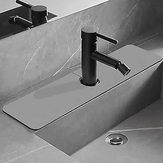 Su Emici Lavabo Kenar Matı – Kaymaz Mutfak Tezgah Matı, Musluk Damlama Tutucu, Lavabo Sıçrama Koruyucu, Banyo Sünger Tutucu Mat, Su Geçirmez Dayanıklı Banyo Kaymaz Tezgah Mat ürün görseli 1