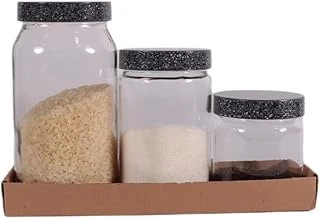 Herevin 139357-810 Granit Desenli Kavanoz Seti 3'Lü (425-660-1000 Ml) ürün görseli 1