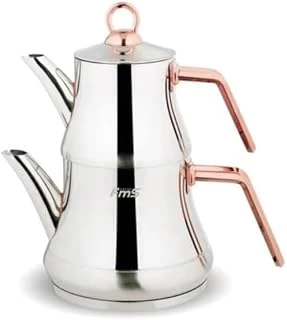Fms 4059Bkr Yıldız Orta Boy Çelik Çaydanlık Bakır Kulp ürün görseli 1
