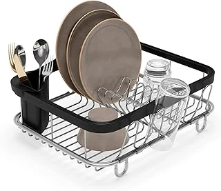 Umbra Multi-Use Dish Rack Black Sinkin Çok Fonksiyonlu Tabak Standı Siyah/Nikel, Metal, Büyük ürün görseli 1