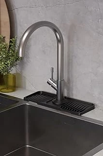 Ata Musluk Matı Elastik Silikon Mutfak Banyo İçin Lavobo Su Tutucu Musluk Batarya Matı Siyah,515201742 ürün görseli 1