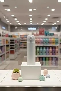 Miniso Klasik Serisi Flip Top Yalıtımlı Termos 450 Ml Çift Katmanlı Çelik Beyaz, 2019306610101 ürün görseli 1