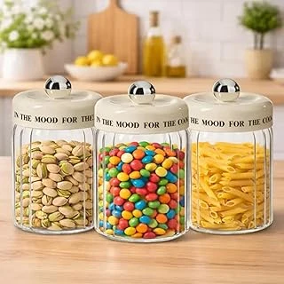 3’Lü Cam Kavanoz Seti 450 Ml – Hava Geçirmez Kapaklı, Çok Amaçlı Saklama Kabı ürün görseli 1