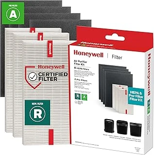 Honeywell Hepa Hava Temizleyici Filtre Kiti - 3 Hepa R Yedek Filtre 4 A Karbon Önceden Kesilmiş Ön Filtre İçerir - Havadaki Alerjen Hava Filtresi Orman Yangını/Dumanı, Polen, Pet Dander Tozu ürün görseli 1