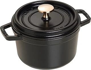 Staub Dökme Demir Kızartma Tavası/Güveç, Yuvarlak 16 Cm, 1,2 L, Siyah ürün görseli 1