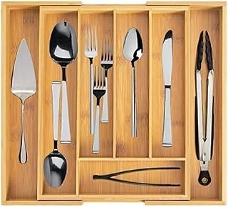 Bambu Ayarlanabilir Çekmece Içi Ölçü Ayarlı Kaşıklık 5-7 Bölmeli ürün görseli 1