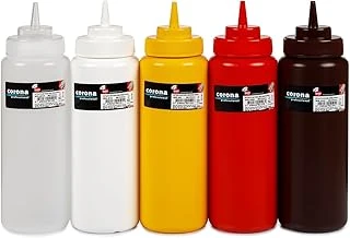 Genis Kapakli Ketçap Mayonez Sisesi, 950 Ml Kapasite, Kahverengi ürün görseli 1
