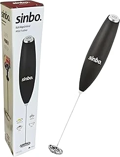Sinbo Elektrikli Süt Köpürtücü, Pilli Mini Mikser, Paslanmaz Çelik Çırpıcı Uçlu, Siyah Sto-6723 ürün görseli 1