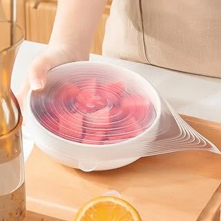Tazelik Koruyucu 6 Lı Silikon Kapak Seti Bpa İçermez Silikon Streç Kapak Seti 6 Adet ürün görseli 1