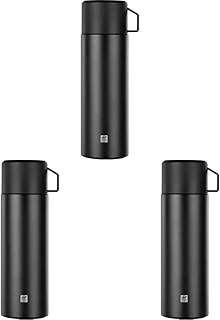Zwilling Termos, Entegre Fincan, Termos Sürahi, Çift Duvarlı Yalıtım, 1 Litre, Siyah 3Lü Paket ürün görseli 1