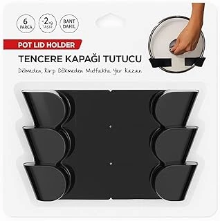 Tencere Kapağı Tutucu 3 Set (6 Parça) Kendinden Yapışkanlı, Pot Lid Holder ürün görseli 1