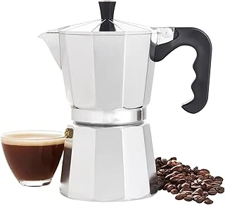 Orret Moka Express Espresso Cezvesi – Ocak Üstü Espresso Pişirici, Alüminyum Gövde, Klasik İtalyan Tarzı Kahve Demleme Cezvesi-Expresso Demleyici Cezve (6 Cup) ürün görseli 1