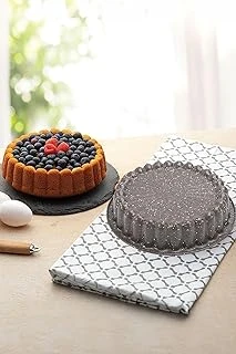 Karbon Çelik 22 Cm Yuvarlak Dilimli Tart Turta Kek Kalıbı Cin803Khv ürün görseli 1