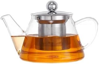 Epinox Cam Bitki Çayı Demliği 500 Ml - Çelik Süzgeçli Demlik ürün görseli 1