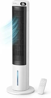 Ev Tipi Kule Tipi Vantilatör & Soğutucu – 70W Güçlü Hava Akışı, 3 Kademe Hız, 3L Su Tanklı Nemlendirici, 24 Saat Zamanlayıcı, Sessiz Çalışma (29 Db), Uzaktan Kumandalı, Lcd Ekranlı ürün görseli 1