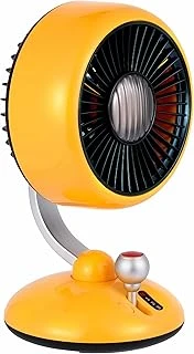 Juo Q3 120° Salınımlı 3 Kademeli Led Işıklı Şarjlı Masaüstü Fan Vantilatör Sarı ürün görseli 1