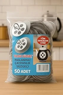 50 Adet Çaydanlık Içi Çay Süzgeci Demlik Süzgeç Söktak ürün görseli 1