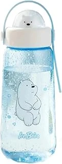 Miniso We Bare Bears Figürlü Plastik Şişe (600Ml) - Kutup Ayısı ürün görseli 1