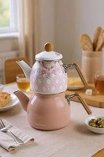 Bambum Unique - Bambu Kulplu Emaye Çaydanlık Takımı Pembe ürün görseli 1