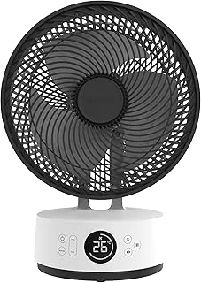 Meaco Meacofan Sefte® Masa Vantilatörü – 10 Inç Hava Sirkülasyonu, 12 Hız Hızı, Yatay Dikey Salınım, 3 Salınım Alanı, Sessiz, Uzaktan Kumandalı Soğutma ürün görseli 1
