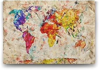 Sanatsal Dünya Haristası Tablosu - 60X40Cm ürün görseli 1