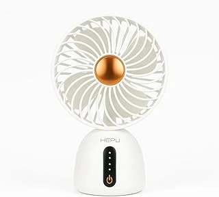 Hepu Hp-F07 Usb Şarjlı Sessiz Masaüstü Mini Fan 360 Derece Ayarlanabilir Gövde Vantilatör ürün görseli 1