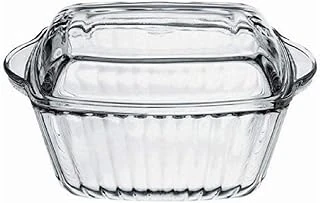 Borcam Cam Kapaklı Cam Kase, Köşeli, 1150 Cc, D: 20,4 Cm Paşabahçe ürün görseli 1