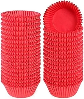 Takribi 200 Adet Mini Boy Kırmızı Truff Çikolata Kağıdı, Lokum Kağıdı, Muffin Kek Kalıbı 30X20 Mm Doğum Günü Parti Dekorasyonu Için ürün görseli 1