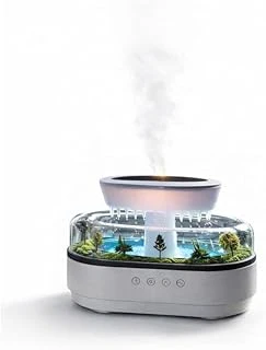 Yağmur Efektli Hava Nemlendirici Aroma Difüzör, Doğa Ses Modları, Led Ambiyans Işıklı, Sessiz Çalışma, Dekoratif Tasarım ürün görseli 1